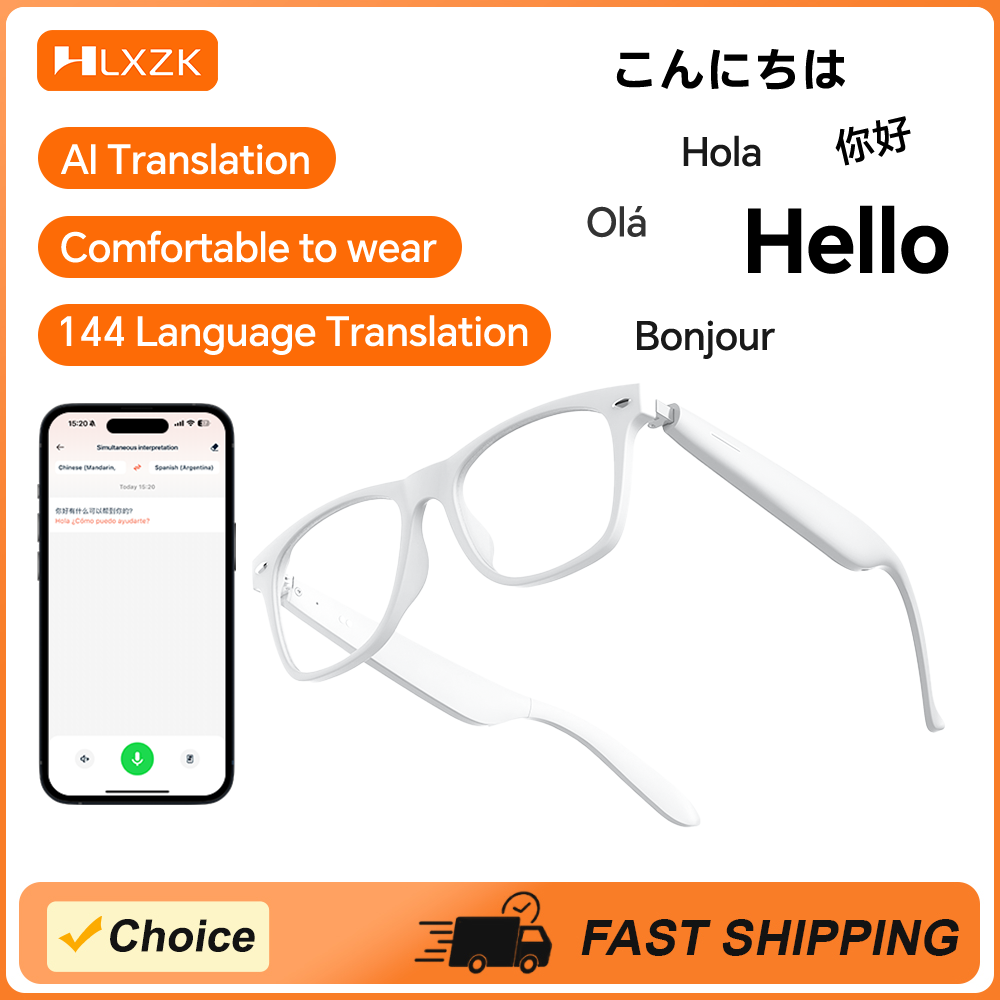 Audio Music Arabic - Business AI Glasses Translator Bluetooth Headphones
