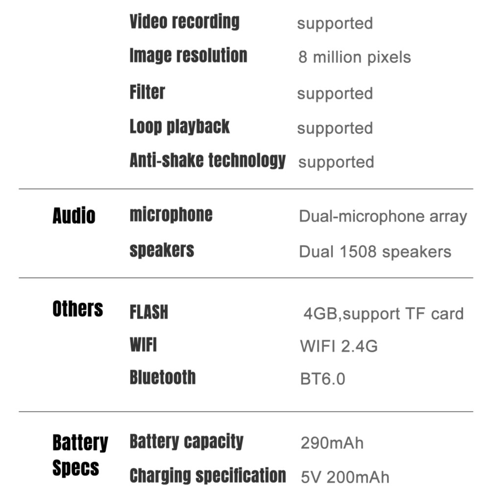 Audio Music Recognition - AI Smart Glasses for Camera Video