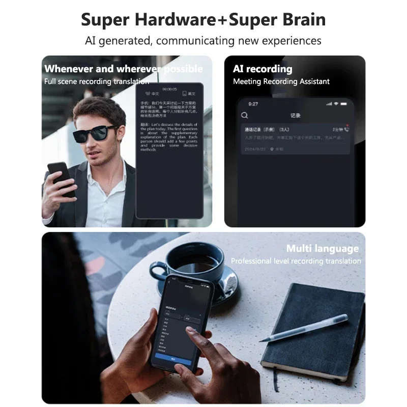AI Translation Glasses Smart S - Audio Music Arabic review and price