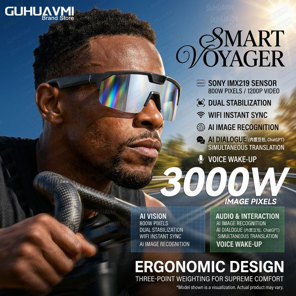 Photochromic Smart Glasses 120 - Audio Music Arabic review and price