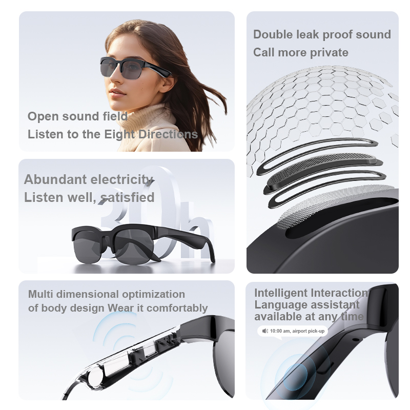 Smart Audio Glasses Bluetooth  - Audio Music Arabic review and price