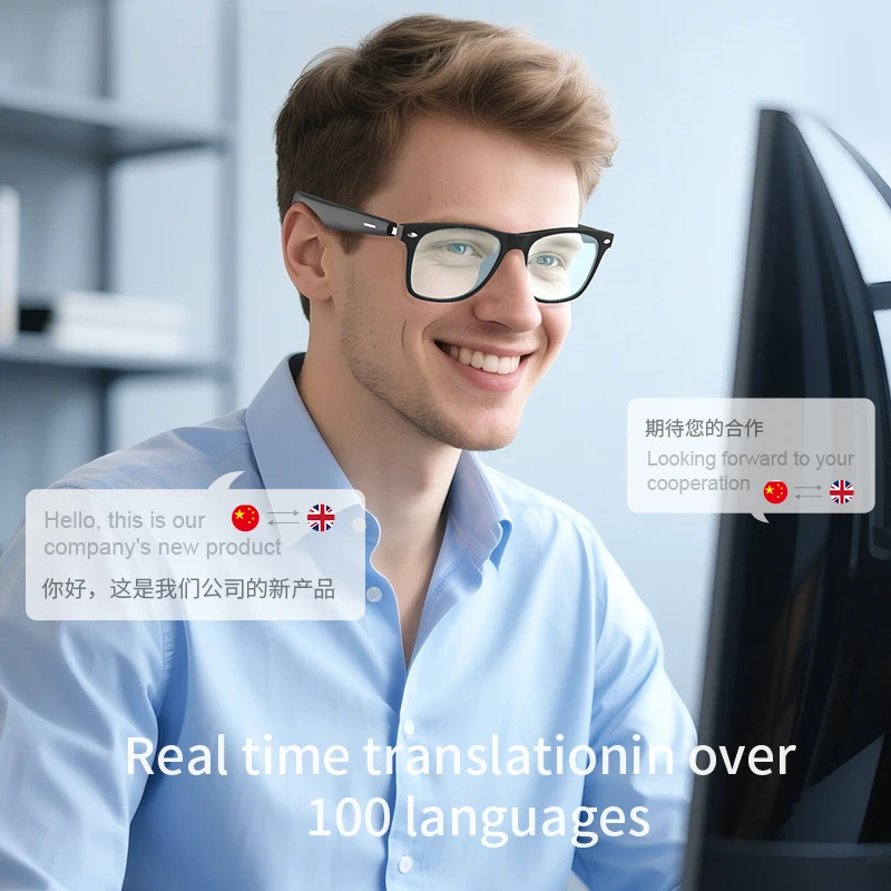 Business AI Glasses Translator - Audio Music Arabic review and price