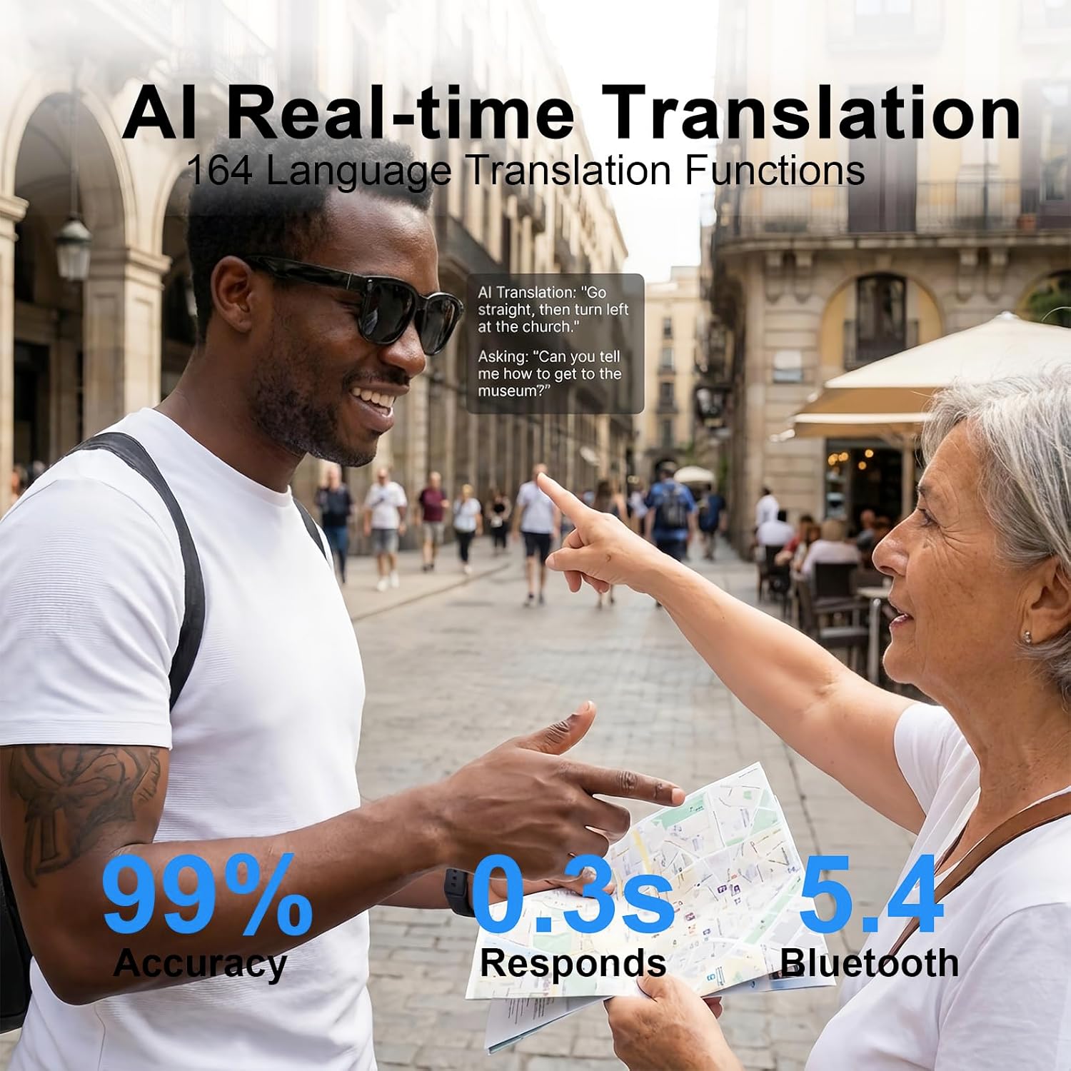 AI Smart Glasses with Camera,  - Audio Music Recognition review and price