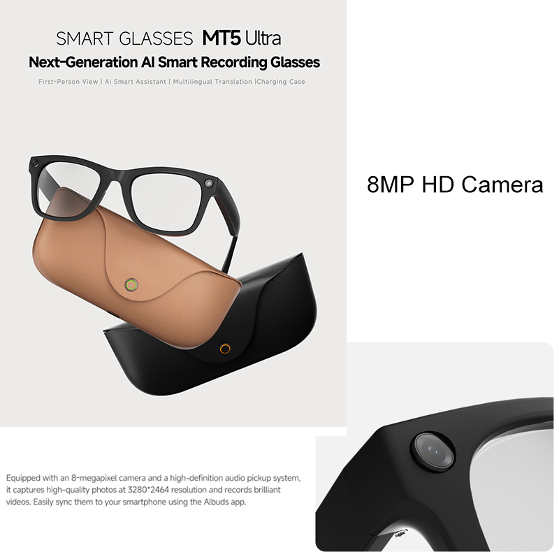 2026 AI smart Glasses HD 800W  - Audio Music Arabic review and price
