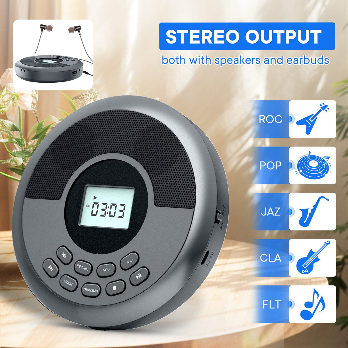Portable CD Disc Machine MP3 U - Audio Music Mp3 Songs review and price