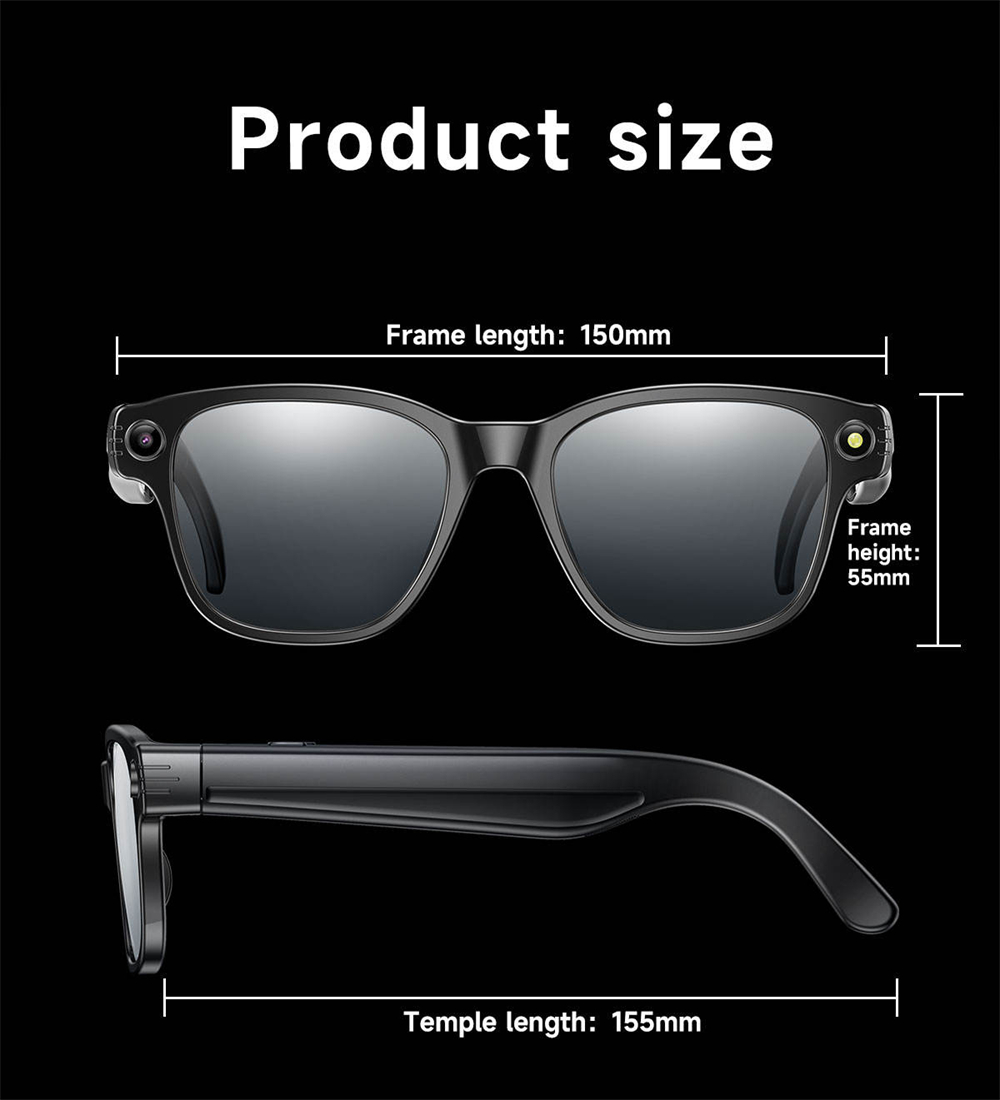 New L801 Smart Glasses 8MP 4K  - Audio Music To Video Ai review and price