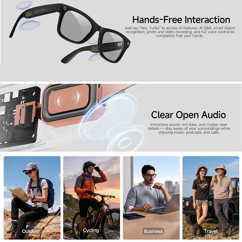 2026 New AI Smart Glasses 8MP  - Audio Music Arabic review and price