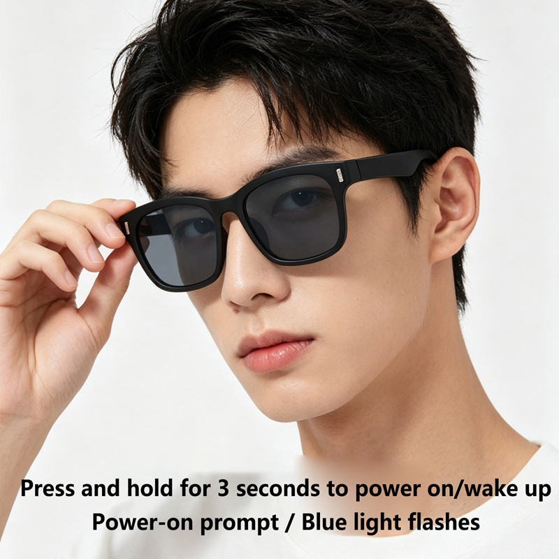 AI Intelligent Sunglasses Blue - Audio Music Arabic review and price