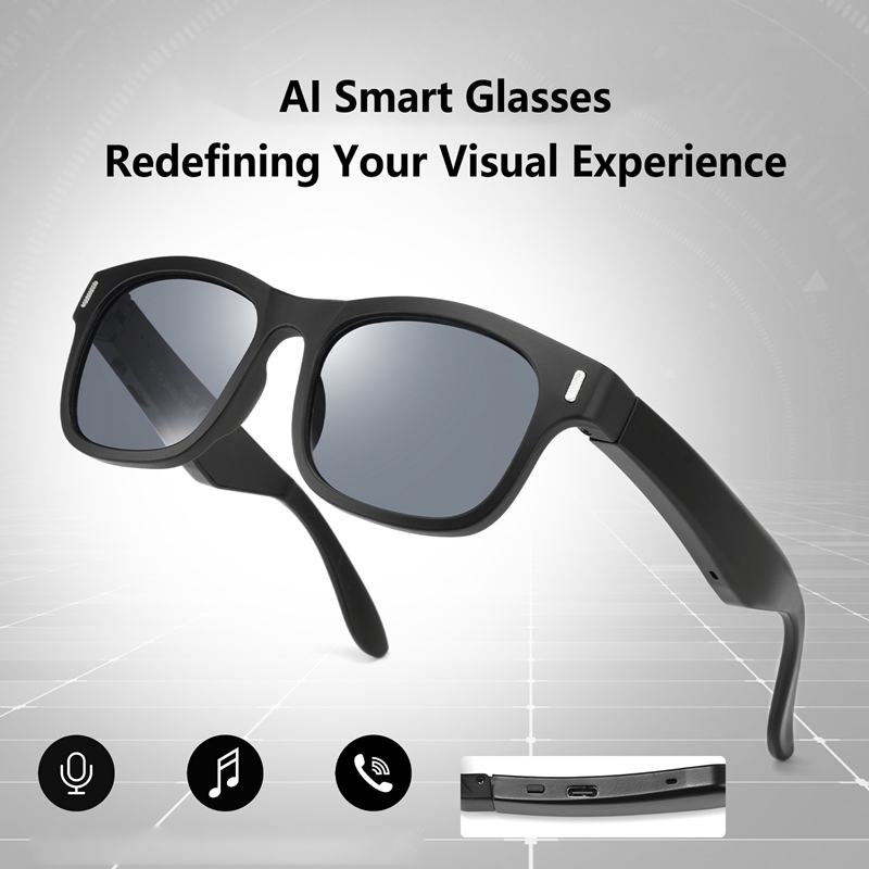 AI Intelligent Sunglasses Blue - Audio Music Arabic review and price