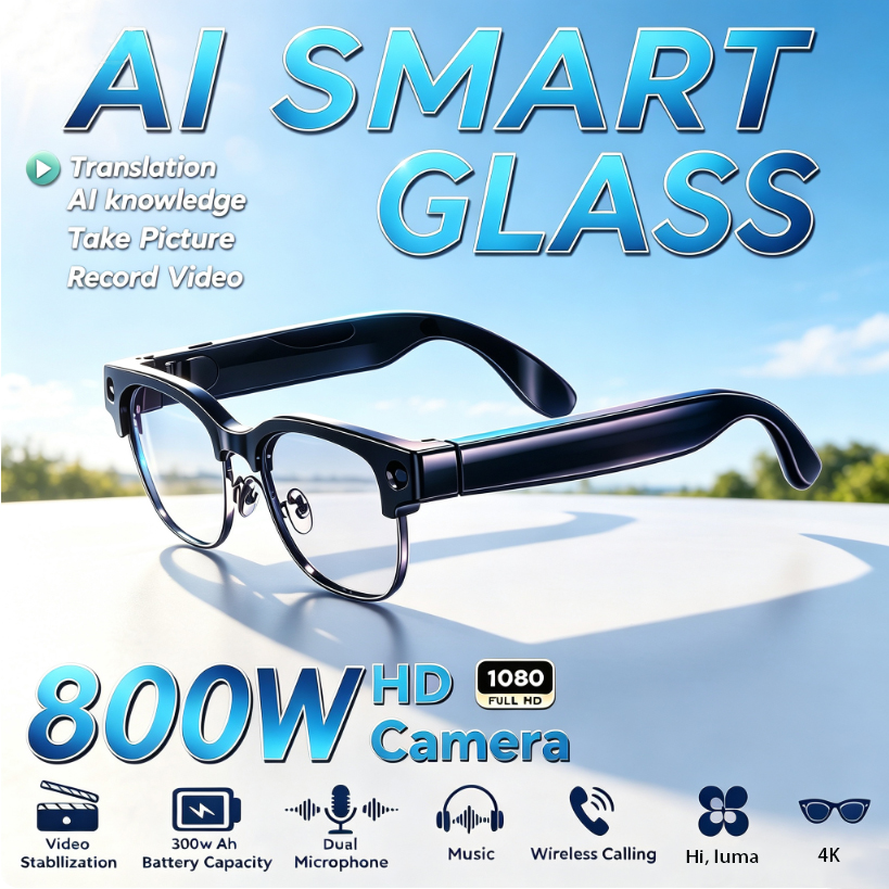 800W HD Pixel Smart Glasses Me - Audio Music Recognition review and price