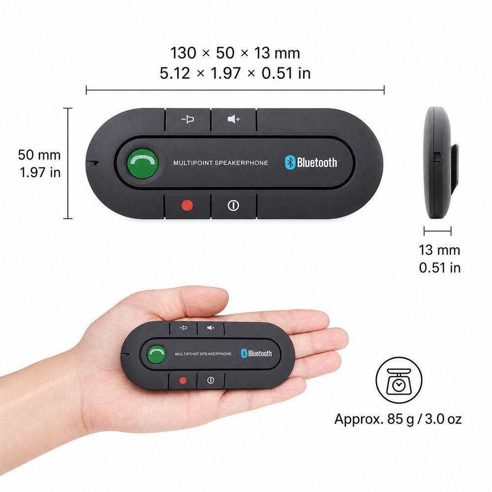 Bluetooth 4.1 Car Speakerphone - Audio Music Player review and price