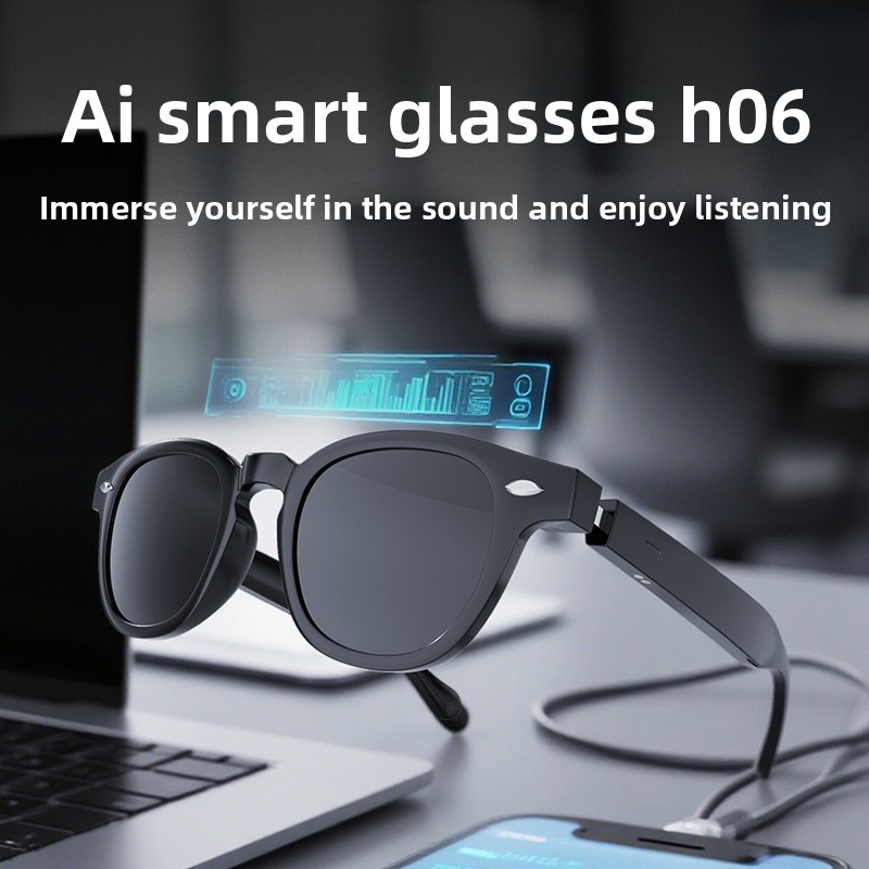 H06 Smart Glasses AI Real Time - Audio Music Recognition review and price